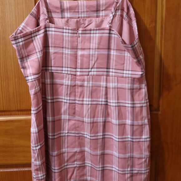 Forever 21 Plus Pink Plaid Mini Dress 1X - Picture 6 of 11
